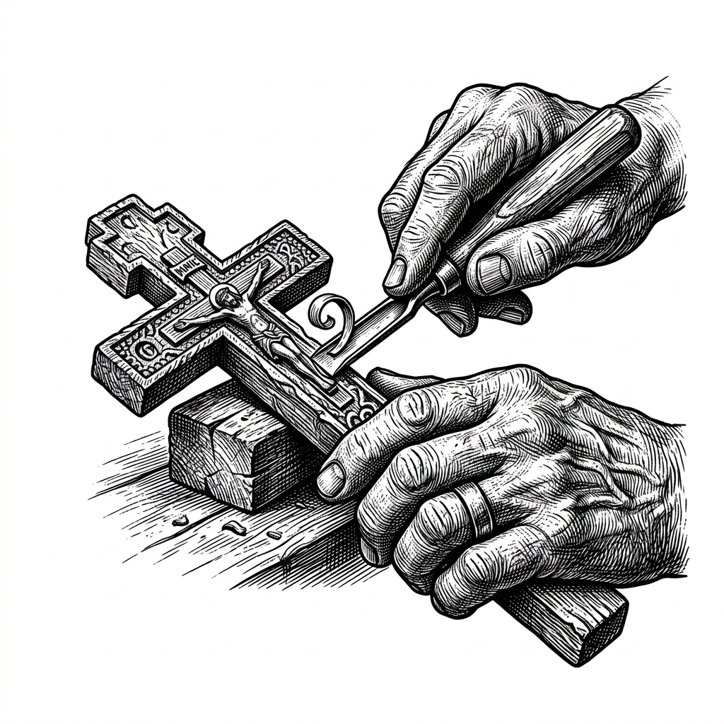 Bethlehem artisan carving wood
