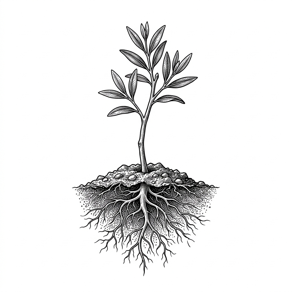 Olive tree seedling in the Holy Land