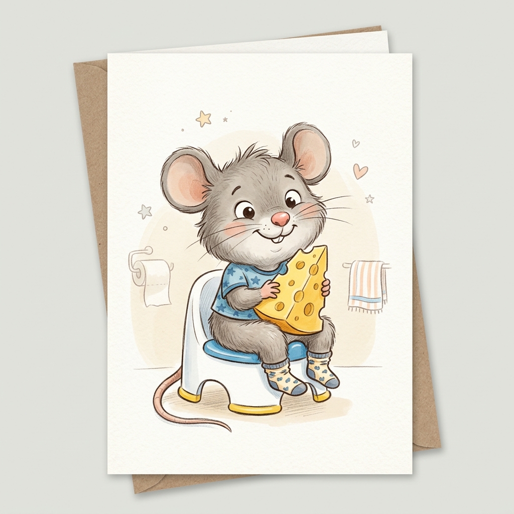 Potty Mouse funny card