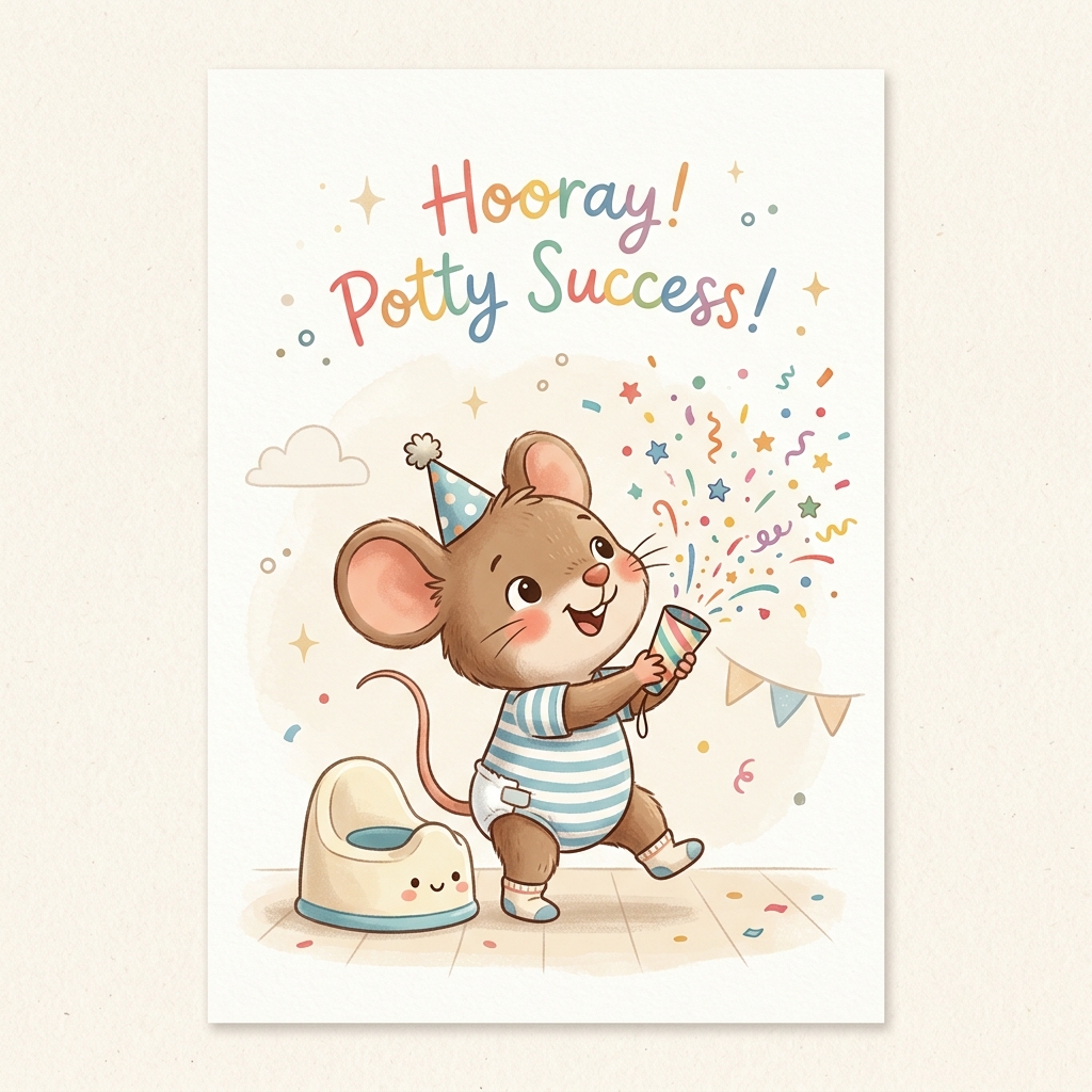 Potty Mouse celebration card