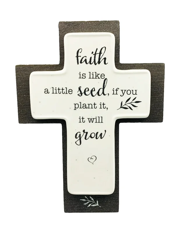 Precious Moments - Faith Is Like A Seed Cross