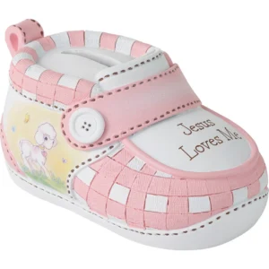 Jesus Loves Me Pink Bootie Bank