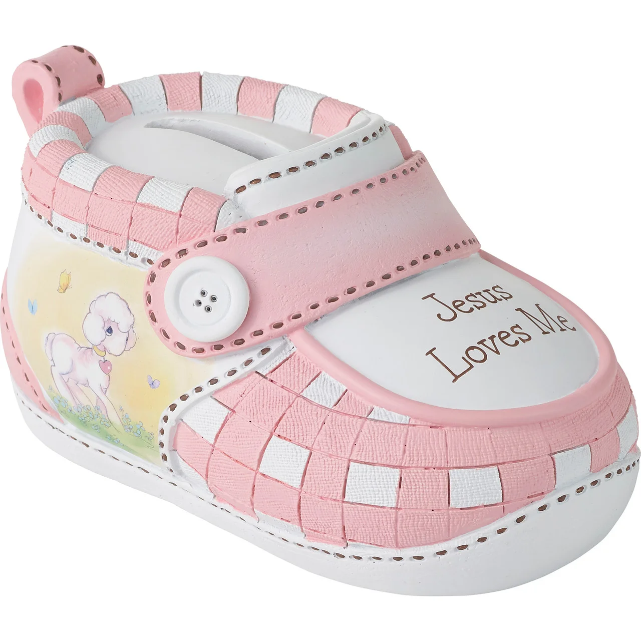 Jesus Loves Me Pink Bootie Bank