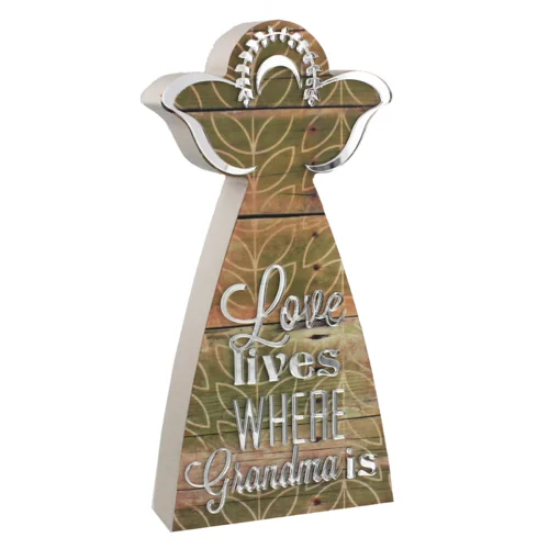 Reflections Wood Angel Guardian Grandma