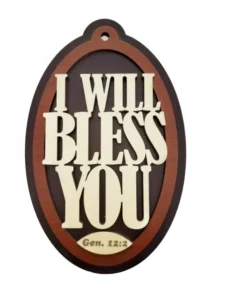OVAL WALL PLAQUE - I WILL BLESS YOU