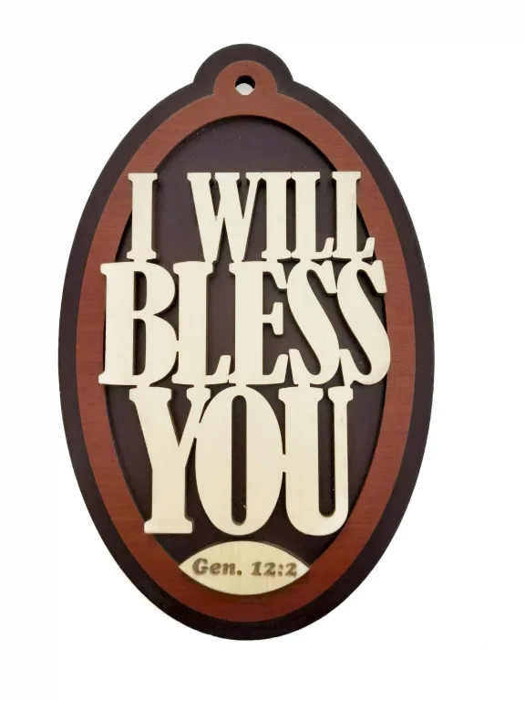 OVAL WALL PLAQUE - I WILL BLESS YOU