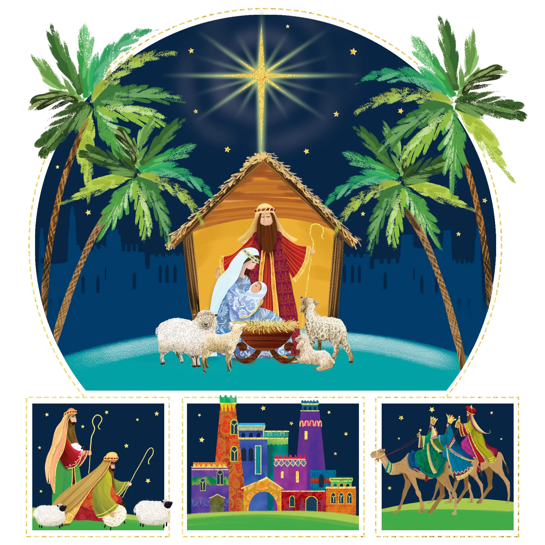 TLM - Nativity Story Christmas Cards (Pack of 20)