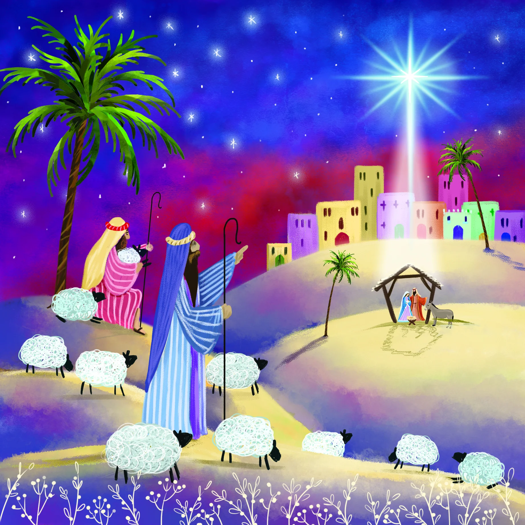 TLM - Shepherds Christmas Cards (Pack of 10)