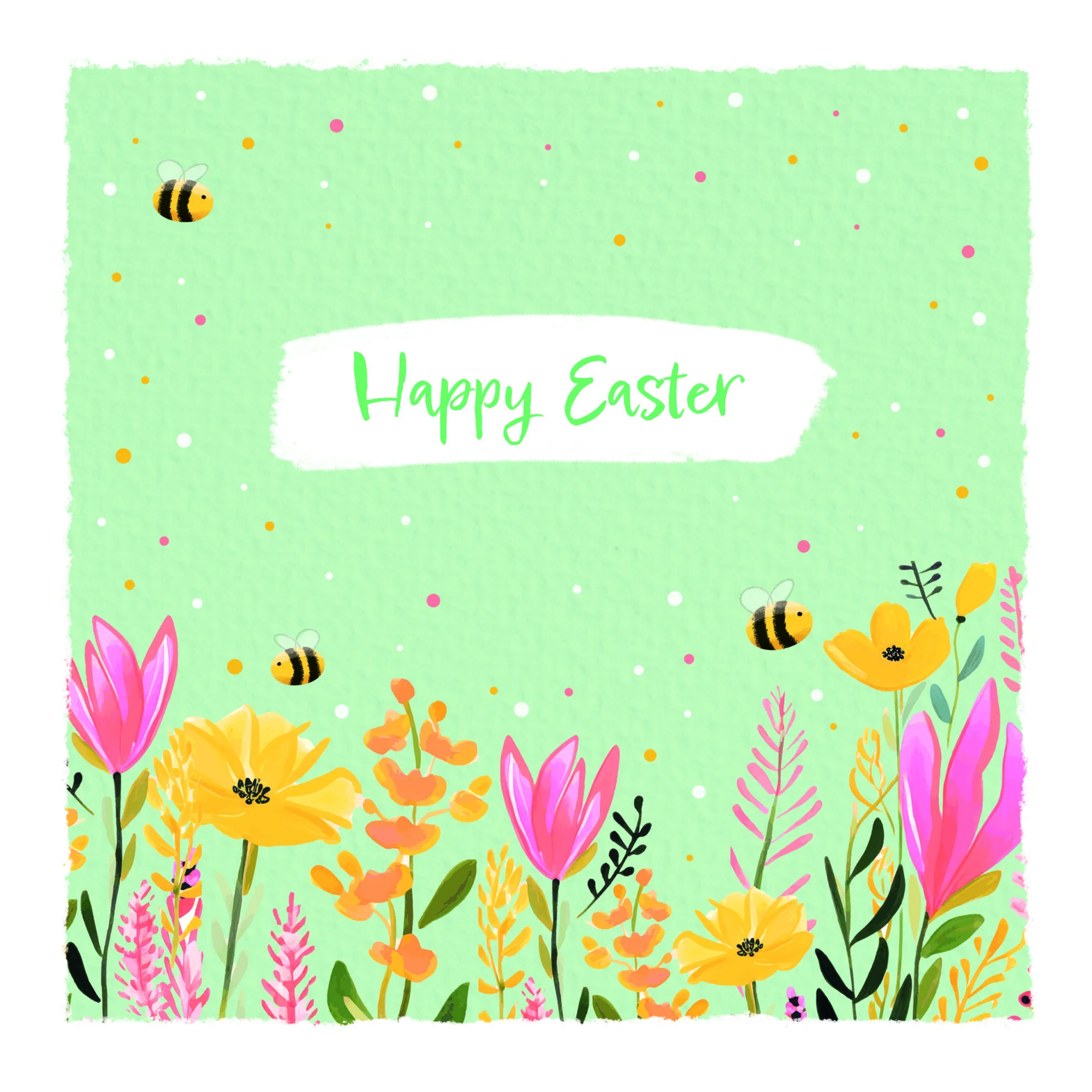 Spring Bees Easter Cards (Pack of 4)