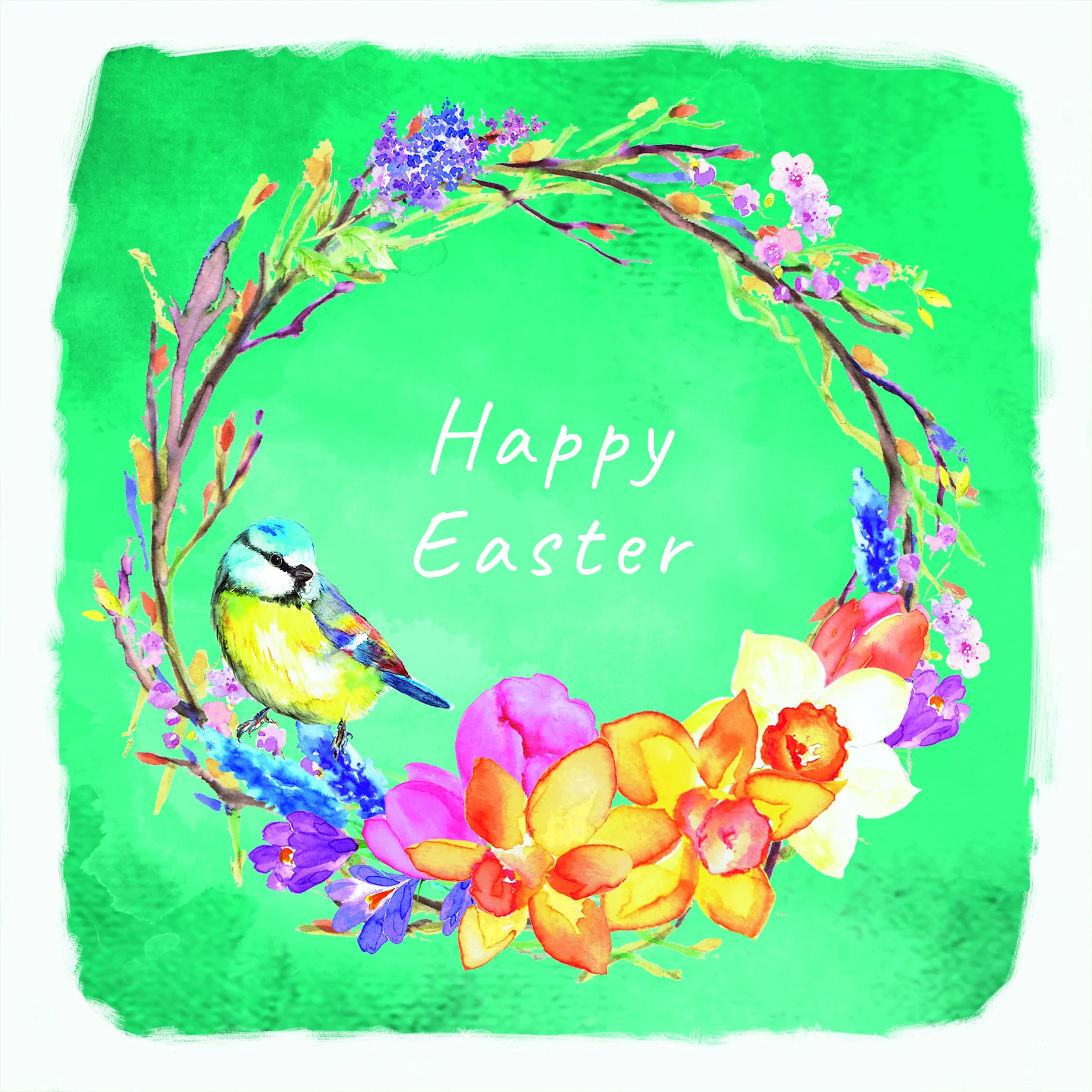 Easter Wreath Easter Cards (Pack of 4)