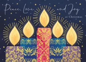 TLM - Peace, Love & Joy Christmas Cards (Pack of 10)