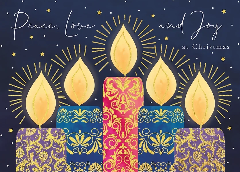 TLM - Peace, Love & Joy Christmas Cards (Pack of 10)