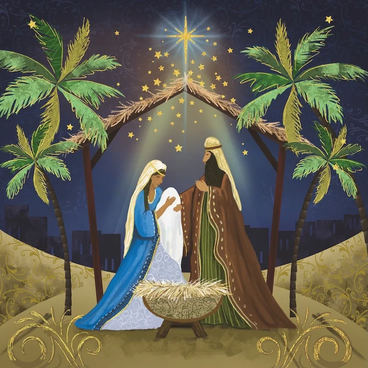 TLM - In A Stable Christmas Cards (Pack of 10)
