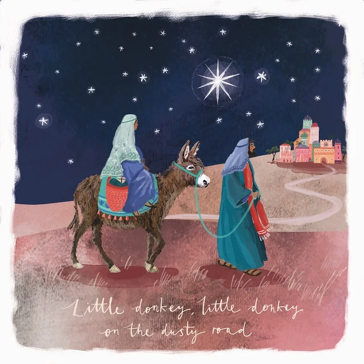 TLM - Little Donkey Christmas Cards (Pack of 10)