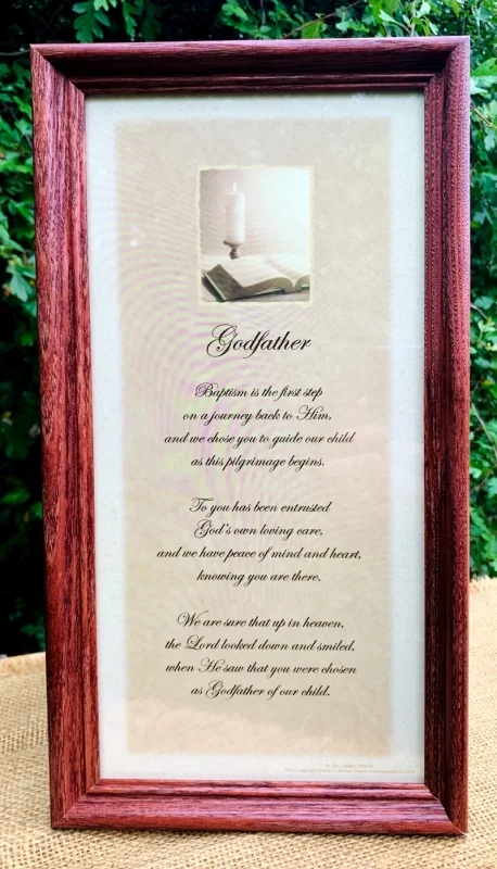Godfather Baptism Large Picture Frame