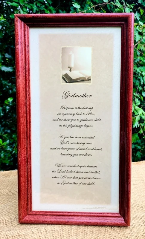 Godmother Baptism Large Picture Frame