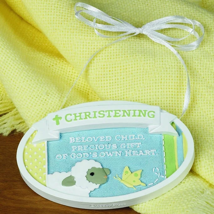 Abbey Hanging Christening Plaque