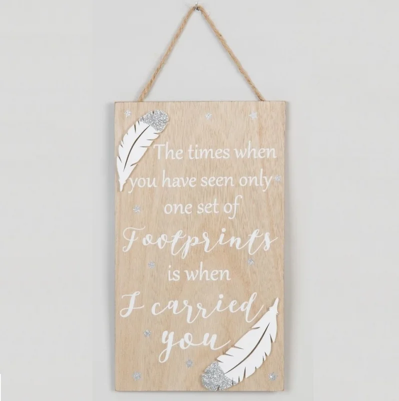 Footprints Rectangular Plaque
