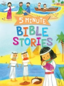 A copy of 5 Minute Bible Stories from our Children's Bibles & Story Books collection, featuring a padded jacket and colorful illustrations by Dubravka Kolanovic.