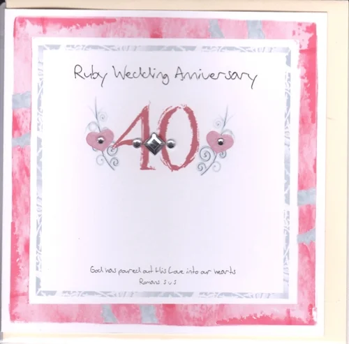 Potty Mouse Ruby Wedding Anniversary Greetings Card