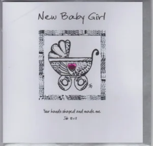 Potty Mouse Ali Doodles - New Baby Girl Greetings Card