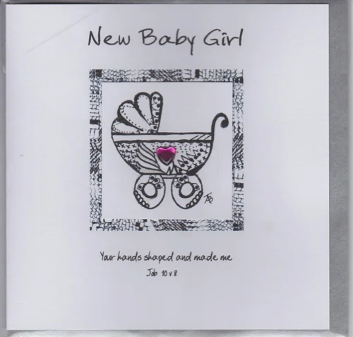 Potty Mouse Ali Doodles - New Baby Girl Greetings Card