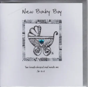 Potty Mouse Ali Doodles - New Baby Boy Greetings Card