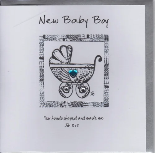 Potty Mouse Ali Doodles - New Baby Boy Greetings Card