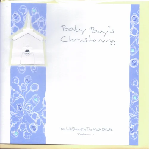 Potty Mouse Baby Boy's Christening Greetings Card