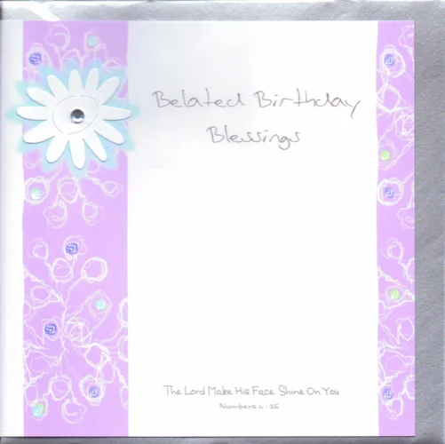 Potty Mouse Belated Birthday Blessings Greetings Card