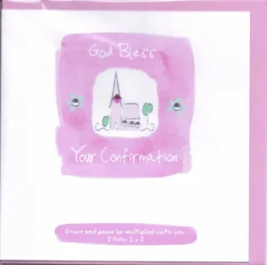 POTTY MOUSE - BABY GIRLS CHRISTENING GREETINGS CARD