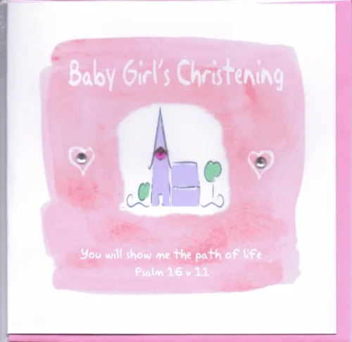 POTTY MOUSE - BABY GIRLS CHRISTENING GREETINGS CARD