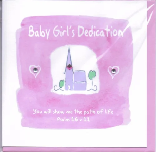 POTTY MOUSE - BABY GIRLS DEDICATION GREETINGS CARD