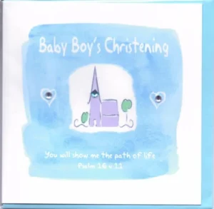 POTTY MOUSE - BABY BOYS CHRISTENING GREETINGS CARD