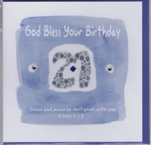 Potty Mouse - God Bless Your Birthday 21st Greetings Card