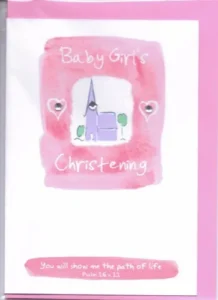 POTTY MOUSE - BABY GIRLS CHRISTENING GREETINGS CARD