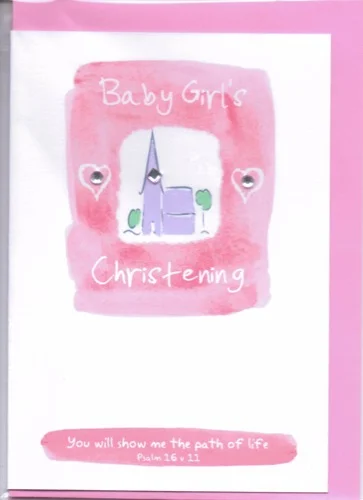 POTTY MOUSE - BABY GIRLS CHRISTENING GREETINGS CARD