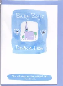 POTTY MOUSE - BABY BOYS DEDICATION GREETINGS CARD