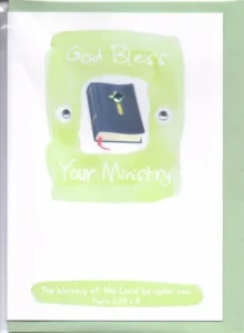 POTTY MOUSE - GOD BLESS YOUR MINISTRY GREETINGS CARD