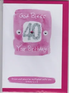 Potty Mouse - Happy Birthday 40th Greetings Card