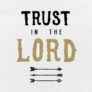 Heart of Gold Trust In The Lord Tabletop Plaque