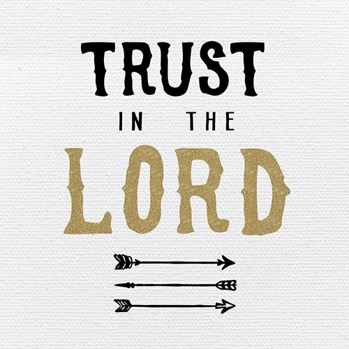 Heart of Gold Trust In The Lord Tabletop Plaque