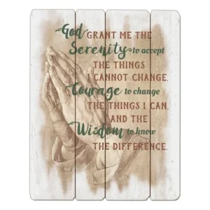 Wooden Pallet Sign 12" x 15" - Serenity Prayer