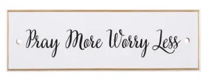 Pray More - Ceramic Wall Plaque