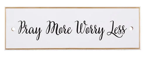 Pray More - Ceramic Wall Plaque