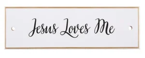 Jesus Loves Me - Ceramic Wall Plaque