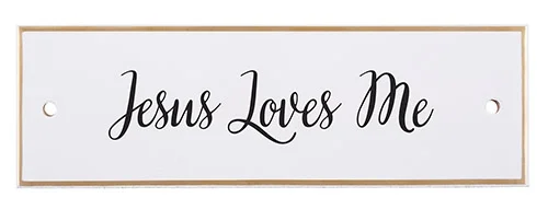 Jesus Loves Me - Ceramic Wall Plaque