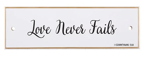Love Never Fails - Ceramic Wall Plaque