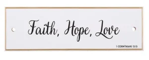Faith, Hope, Love - Ceramic Wall Plaque