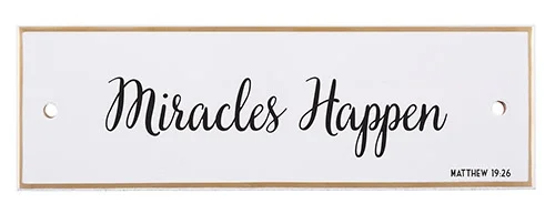 Miracles Happen - Ceramic Wall Plaque